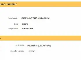 Solar Venta Barrio Cachiporro, Valdepeñas en Valdepeñas